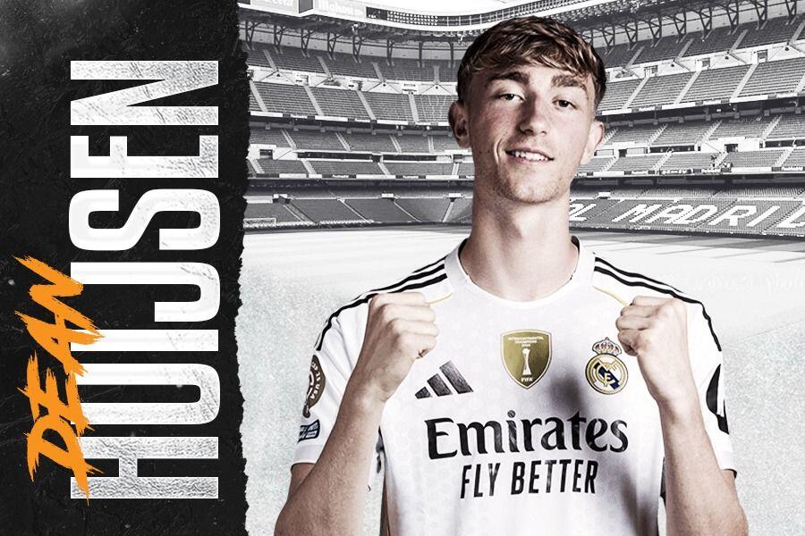 Bek Real Madrid, Dean Huijsen. (Grafis: Yudhy Kurniawan/Skor.id).