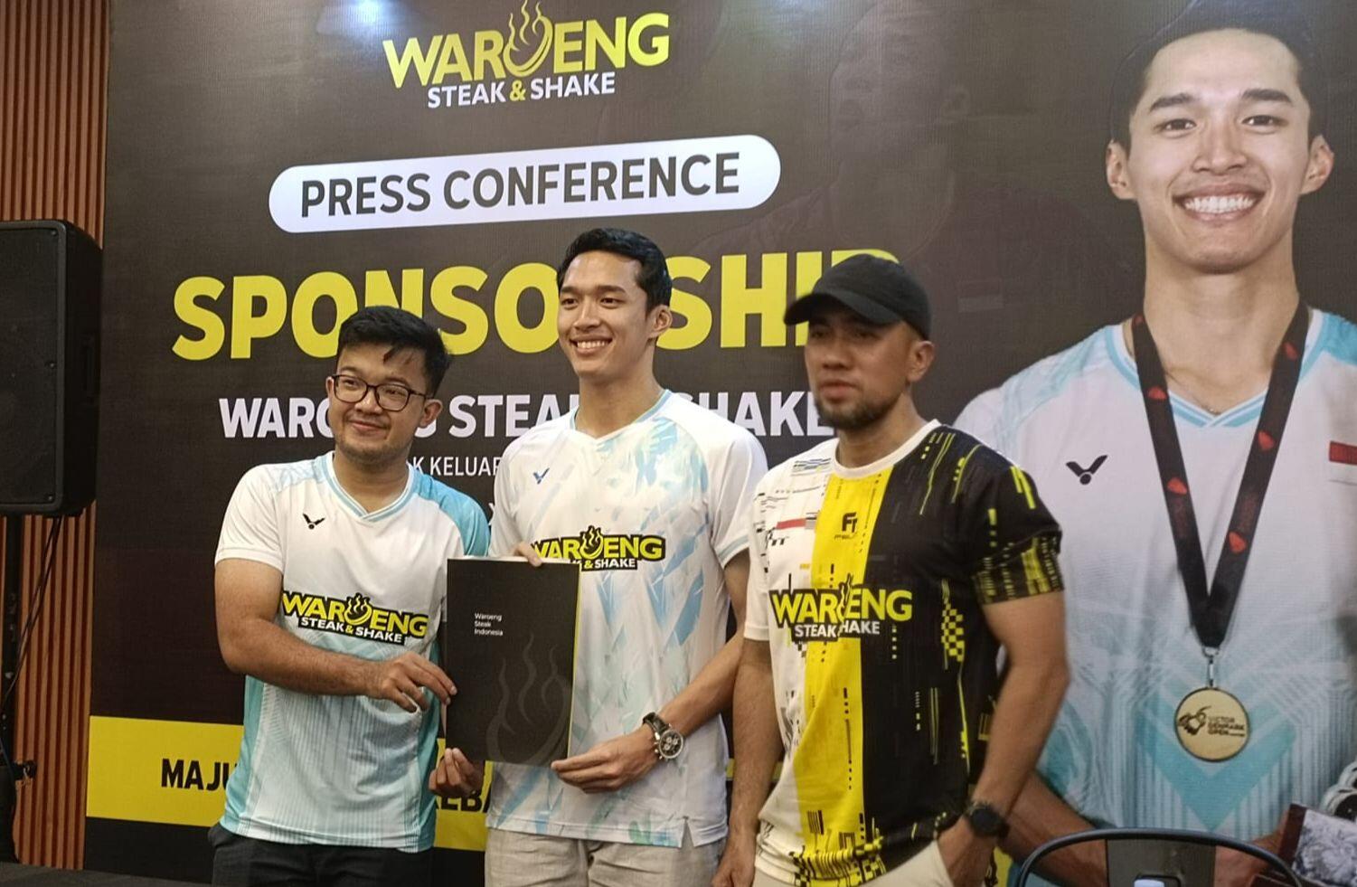 Pebulu tangkis tunggal putra Indonesia, Jonatan Christie dan PT Waroeng Steak Indonesia