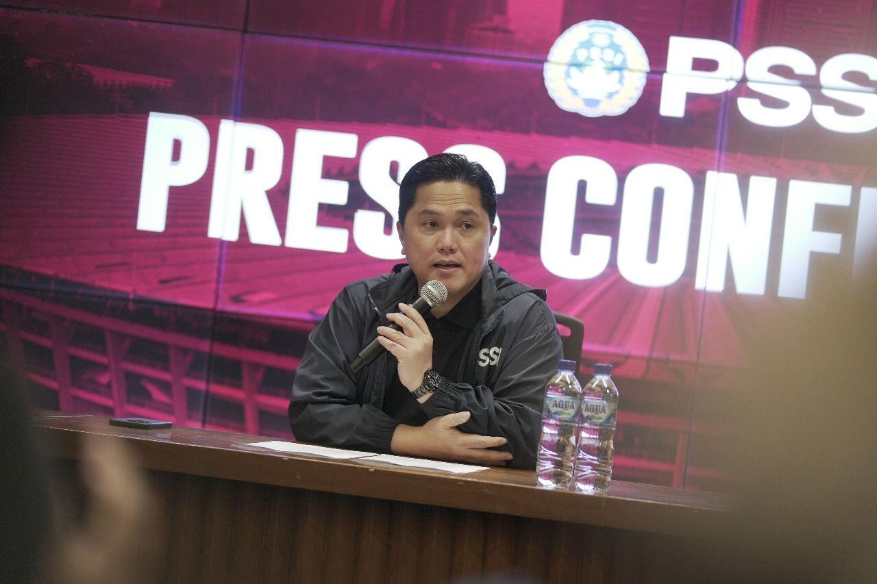 Ketum PSSI Erick Thohir. (Yogi Gandanaya/Skor.id)