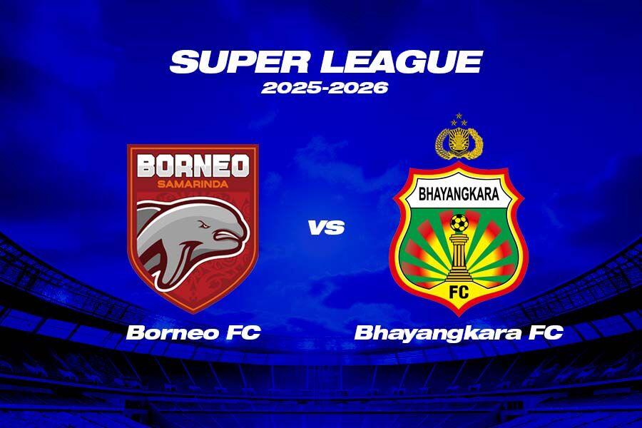 Borneo FC vs Bhayangkara FC dalam pekan pembuka Super League 2025-2026 pada 8 Agustus 2025. (Deni Suleamen/Skor.id)