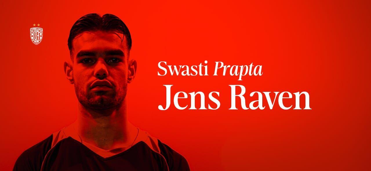 Poster perkenalan Jens Raven sebagai pemain baru Bali United menuju Super League 2025-2026, Juli 2025. (Media Bali United)