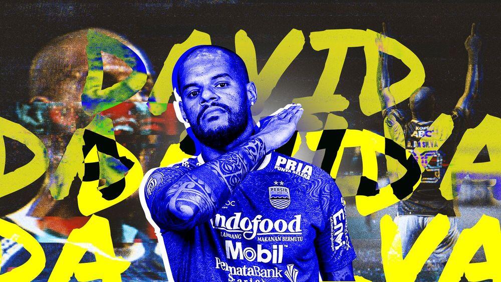 David da Silva, penyerang asal Brasil yang sebelumnya meraih gelar top skor di Indonesia bersama Persib Bandung kini berpeluang kembali memenangkannya dengan tim barunya Malut United. (Grafis: Skor.id)