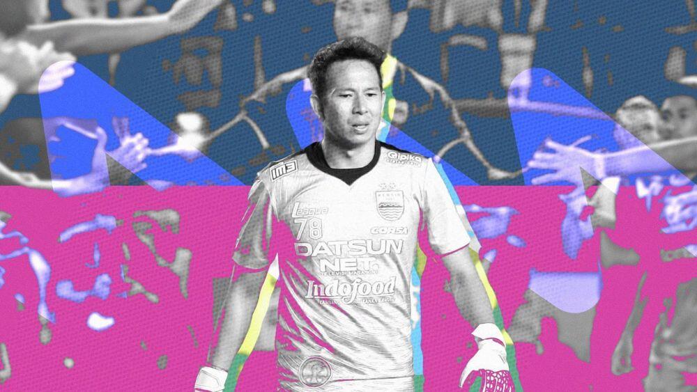 I Made Wirawan kembali didaftarkan sebagai kiper keempat Persib, meski sudah pensiun. (Grafis: Skor.id Sumber: