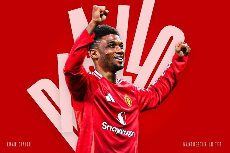 Bintang Manchester United, Amad Diallo. Sumber:(Skor.id)