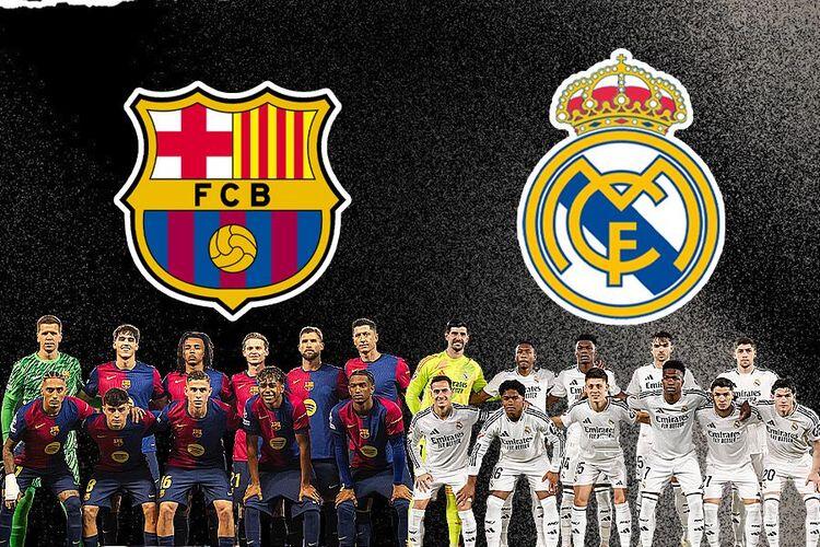 El Clasico antara Barcelona vs Real Madrid. (Grafis: Skor.id)