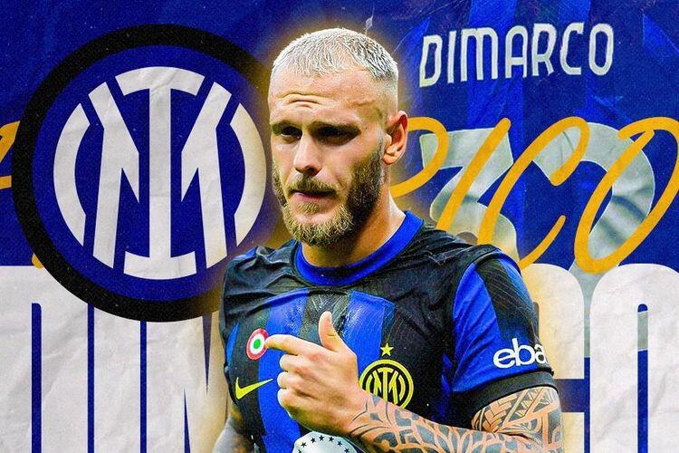 Pemain Inter Milan, Federico Dimarco. (Grafis: Dede Sopatal Mauladi/Skor.id)