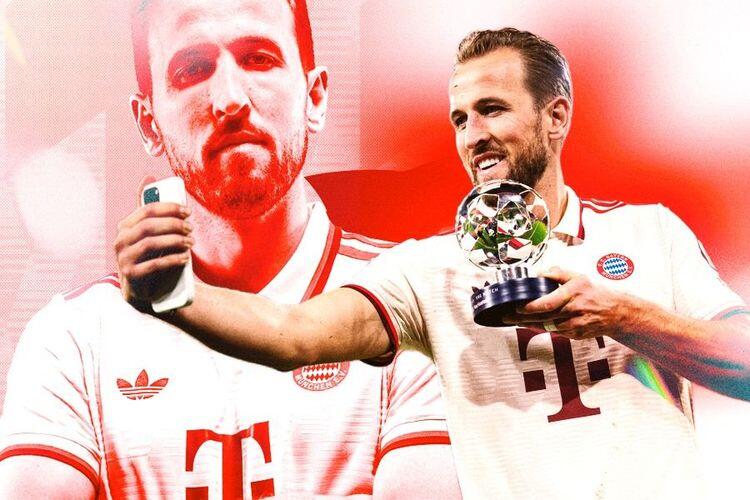 Penyerang Bayern Munchen, Harry Kane. (Grafis: Rahmat Ari Hidayat/Skor.id). 