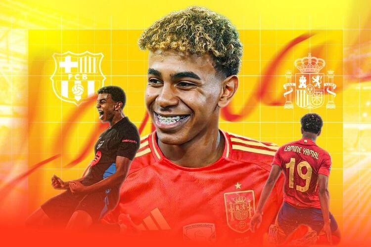 Lamine Yamal salah satu andalan Spanyol di Piala Dunia 2026. Sumber:(Grafis: Rahmat Ari Hidayat/Skor.id)
