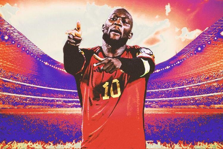 Penyerang Belgia dan Napoli, Romelu Lukaku. (Grafis: Skor.id) 