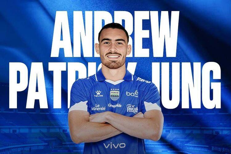 Striker Persib Bandung, Andrew Jung. (Foto: Dok. Persib/Grafis: Deni Sulaeman/Skor.id)