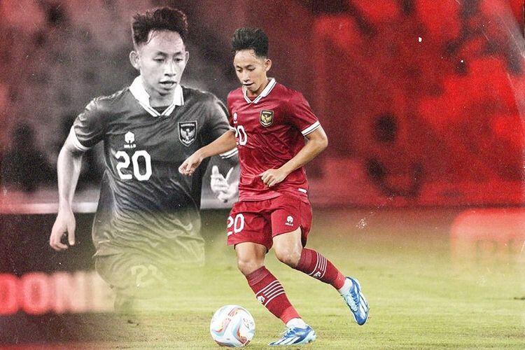 Arlyansyah Abdulmanan dengan seragam timnas Indonesia kelompok umur, (Grafis: Skor.id)