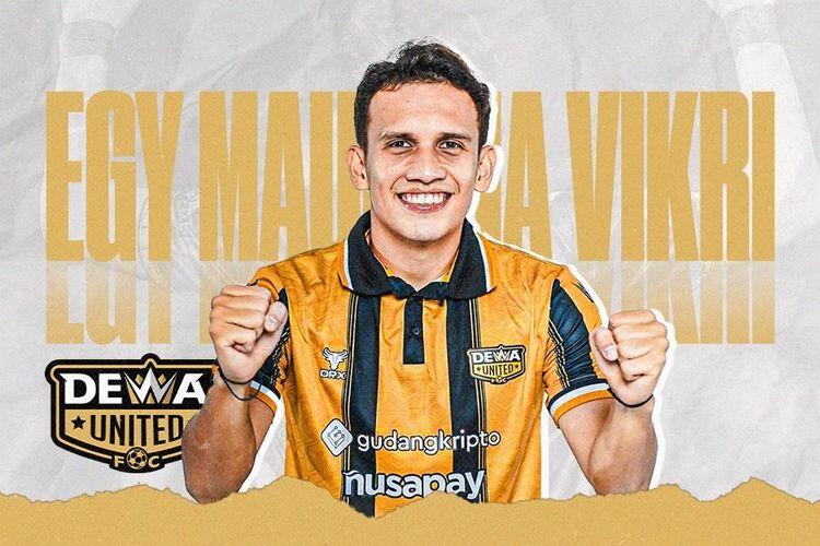 Egy Maulana Vikri dengan seragam Dewa United FC. (Grafis: Skor.id)