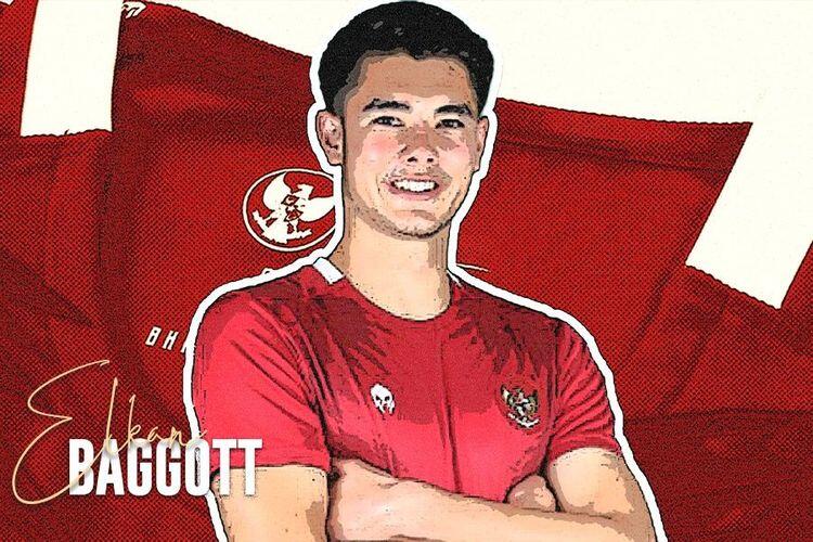 Elkan Baggott sebagai pemain Timnas Indonesia. (Grafis: Skor.id)