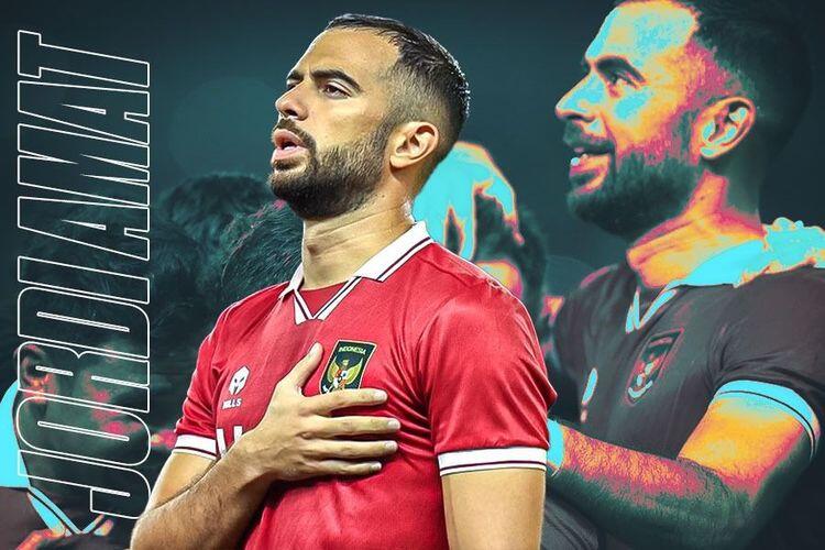 Gelandang Persija Jakarta, Jordi Amat, berpeluang kembali dipanggil ke Timnas Indonesia. (Grafis: Yusuf/Skor.id)